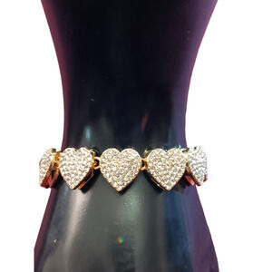 Gold Heart Clasp Bracelet